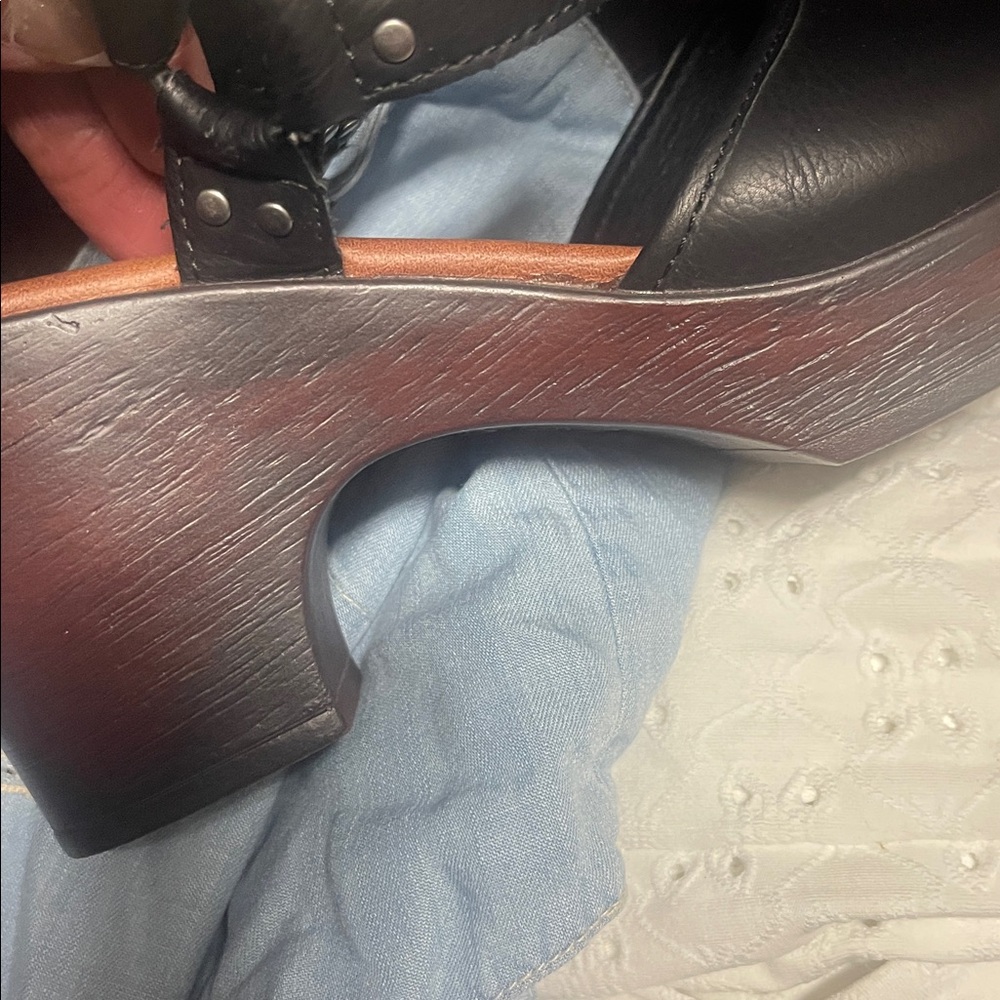 b.o.c. Black  Natasha Leather Clogs size 10 - Picture 5 of 5